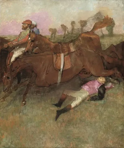 Scene From The Steeplechase The Fallen Jockey