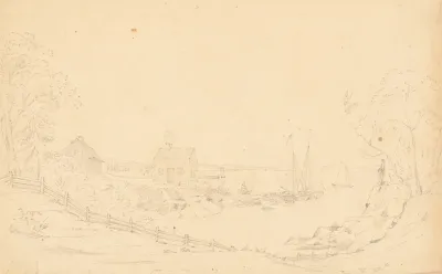Scene In Connecticut Perhaps The Mouth Of The Mill River