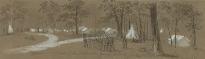 Scene In The Camp Of The Washington Greys 8th N Y S M