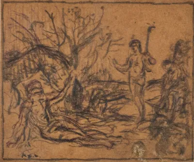 Scene Mythologique Et Paysage