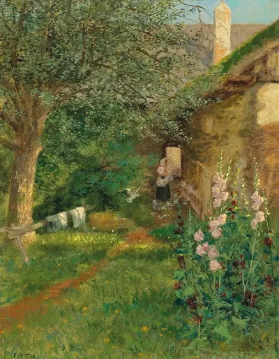 Scene Of A Farmhouse Garden