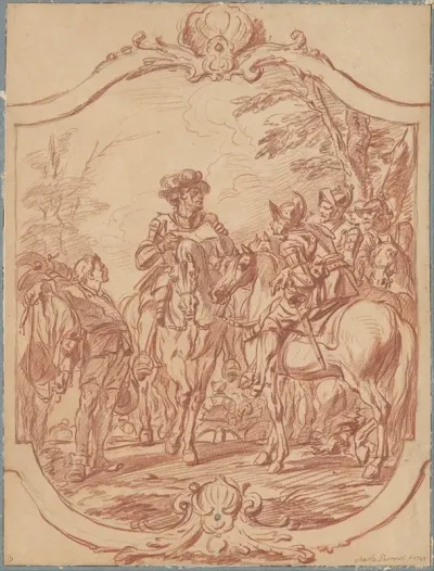 Scene Of Military Life A General Giving Orders