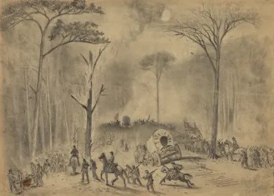 Scene On The U S Ford Road Battle Of Chancellorsville On The Night Of Apr 30 1863