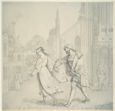 Scene Upon Leaving The Church