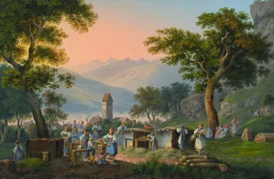 Scene Villagoise A Unterseen