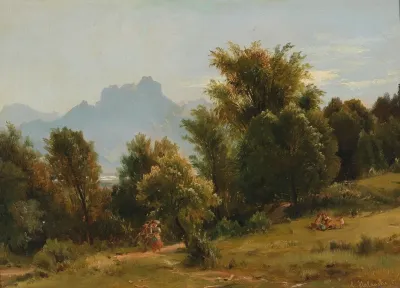 Scene With Trees Near Brannenberg Bavaria
