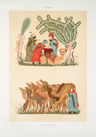 Scenes Diverses Tirees Des Seances De Hariry Xiiie Siecle