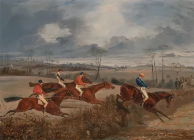 Scenes From A Steeplechase Taking A Hedge