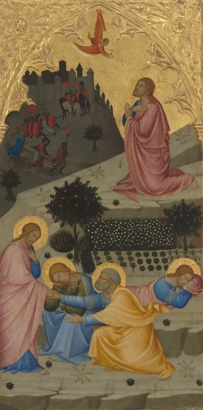 Scenes From The Passion Of Christ The Agony In The Garden Left Panel