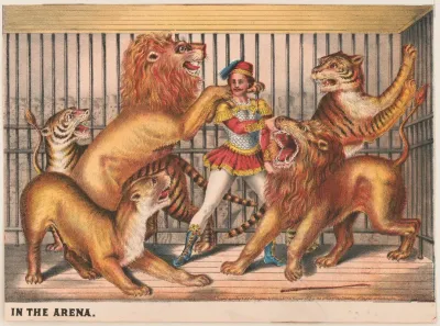 Scenes In The Arena Performer Lion Taming