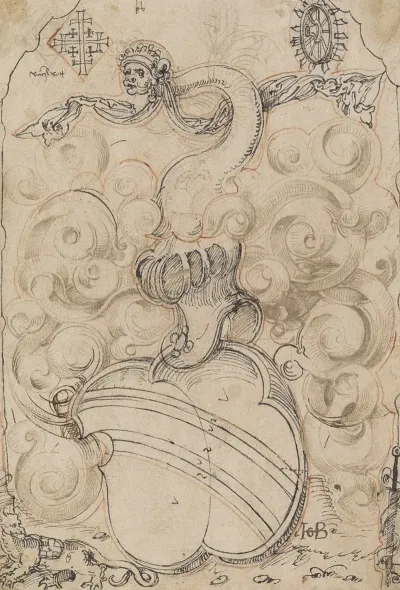 Scheibenriss Mit Wappen Jacob Von Bessernhofen