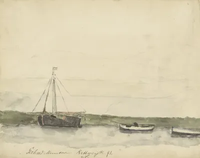 Schepen In De Haven Te Katwijk Aan Zee