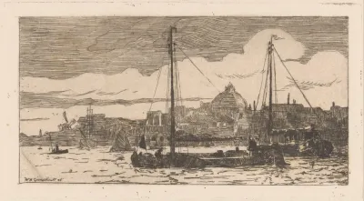 Schepen Op Het Ij In Amsterdam