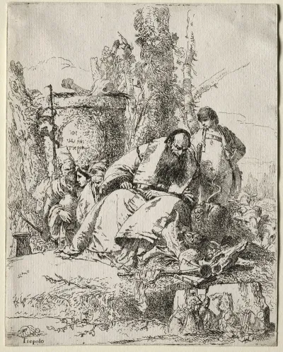 Scherzi Di Fantasia Seated Magician Boy And Four Figures