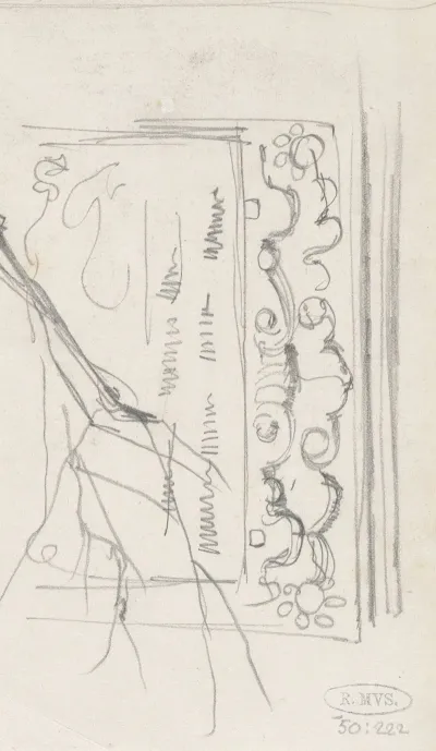 Schetsblad Met Ornamentstudies