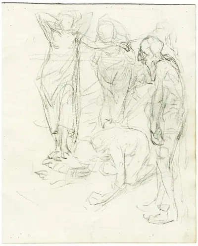 Schetsboekkatern Met Verschillende Compositiestudies 2
