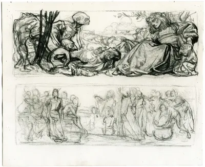 Schetsboekkatern Met Verschillende Compositiestudies 3