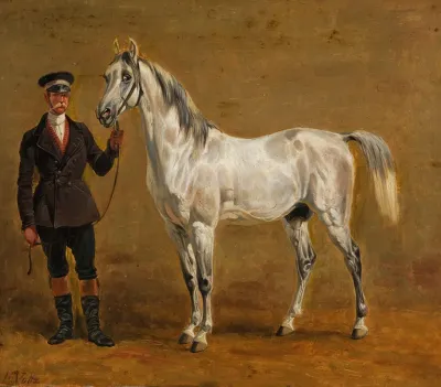 Schimmel Mit Rittmeister
