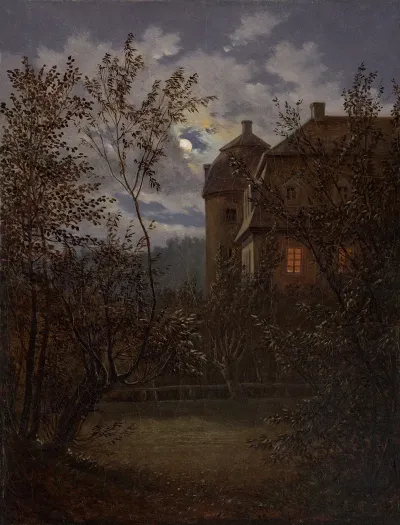 Schloss Milkel In Moonlight
