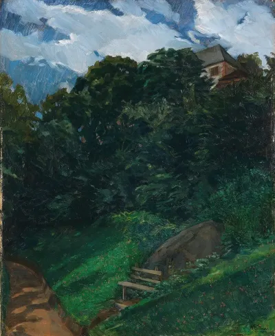 Schlosspark Lichtenberg Mit Bank Odenwald