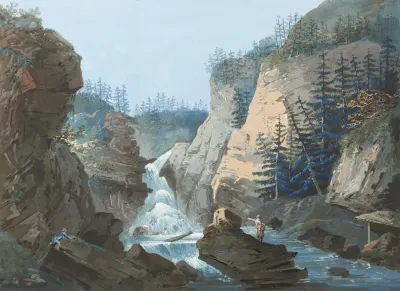 Schlucht Mit Wasserfall