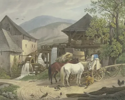 Schneid Und Mahlmuhle Im Stickelberger Tal Unweit Der Wienerischen Neustadt An Der Ungarischen Grenze