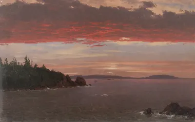 Schoodic Peninsula From Mount Desert At Sunrise