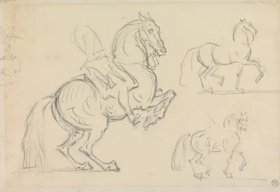 Schooling Horses Three Studies On A Page