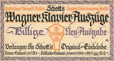 Schotts Wagner Klavier Auszuge