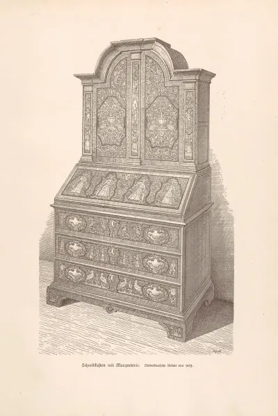 Schreibkasten Mit Marqueterie Niederdeutsch