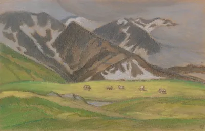 Schweizer Alpenlandschaft Mit Weidenden Kuhen