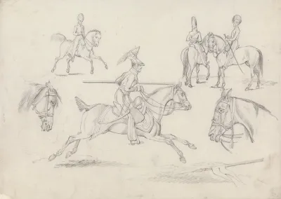 Scraps No 8 Scenes Of A Lancer And Other Cavalry