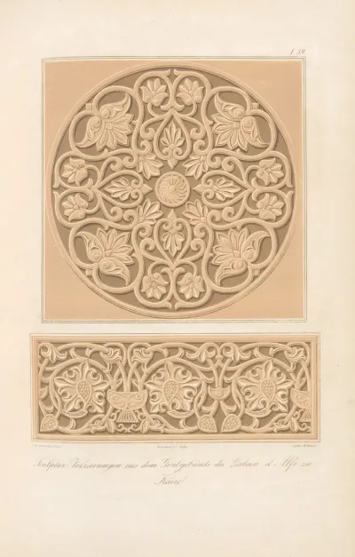 Sculptur Verzierung Aus Dem Grabgebaude Des Galaon El Alfi Zu Kairo