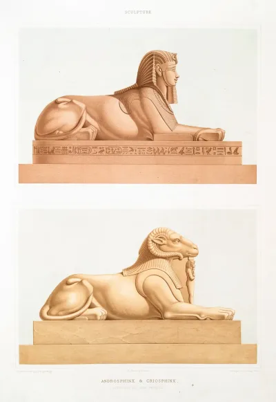 Sculpture Androsphinx Et Criosphinx Amenophis Iii Xviiie Dynastie