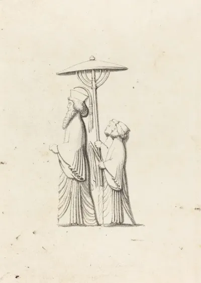 Sculpture At Persepolis From Le Bruyns Travels Published 1829