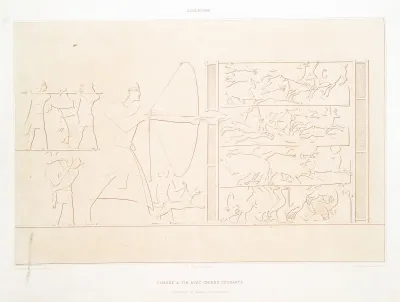 Sculpture Chasse A Tir Avec Chiens Courants Necropole De Thebes Xviiie Dynastie