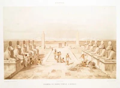 Sculpture Dromos Du Grand Temple A Karnac