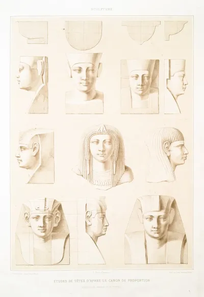 Sculpture Etudes De Tetes Dapres Le Canon De Proportion Ateliers De Memphis Et De Thebes
