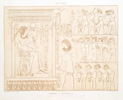 Sculpture Hommage A Amenophis Iii Tombeau De Chamhati Intendant Des Domaines Xviiie