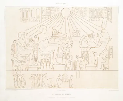 Sculpture Offrandes Au Soleil Hypogees De Tell El Amarna Xviiie Dynastie