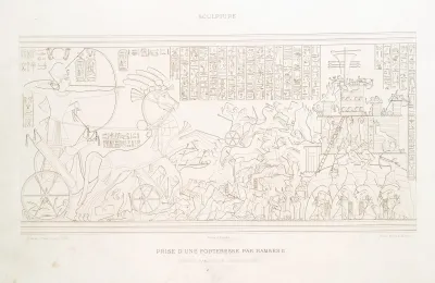 Sculpture Prise Dune Forteresse Par Ramses Ii Thebes Ramesseum Xviiie Dynastie