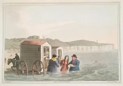 Sea Bathing Plate 17