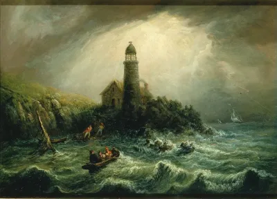 Sea View Of Cape Poge Lighthouse