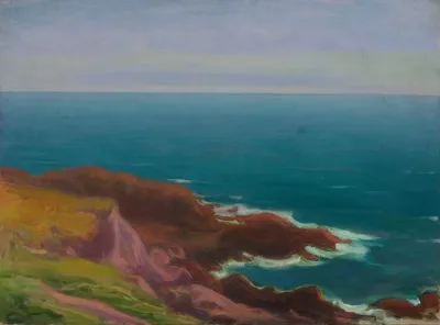 Sea With Reddish Rocks