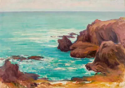 Sea With White Waves