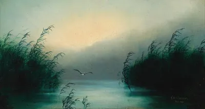Seagull In Reeds