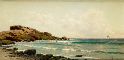 Seascape View Near Newport Rhode Island Off Bristol Rhode Island