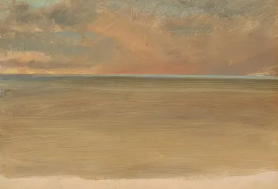 Seascape With Icecap In The Distance