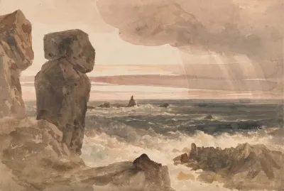 Seascape With Rocks Lizard Cornwall