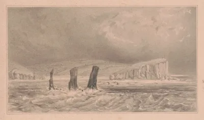 Seascape With Three Pinnacles